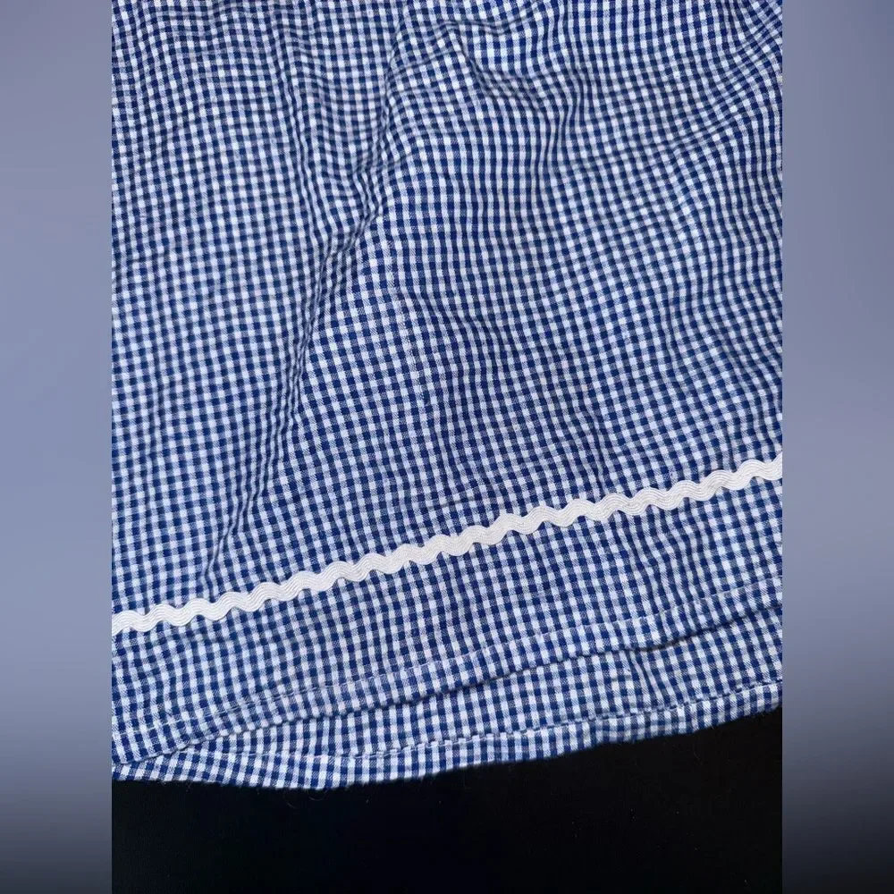 Sunshine Swing Blue Checkered Whale Toddler Girl’s Dress Size 4T EUC